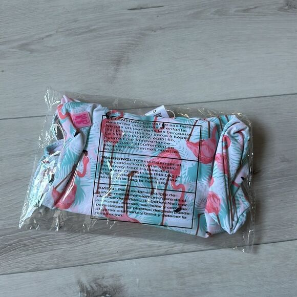 Ruffle Butts One Shoulder Ruffle One Piece Vibrant Flamingo 4T‎ NWT in packaging - Picture 9 of 9